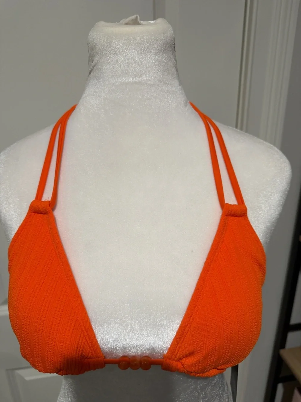 Orange Triangle Bikini Top - Women's Swim Bralette size Medium NWT - Picture 3 of 5